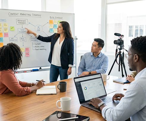 Content marketing strategy and content creation